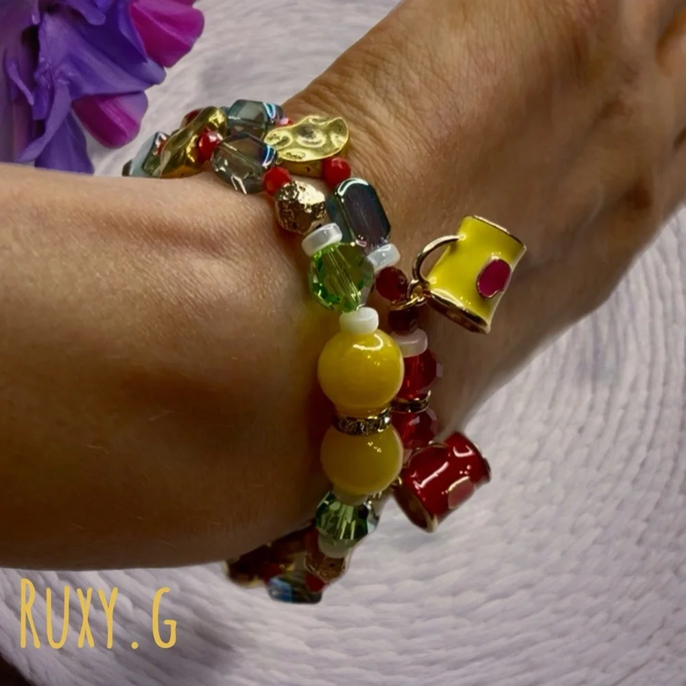 Multicolor Beaded Bracelet Set - Picture 8 of 12